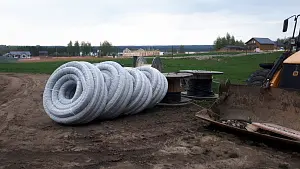Дренажная гофрированная труба d160 с перфорацией В ФИЛЬТРЕ (50м) 14